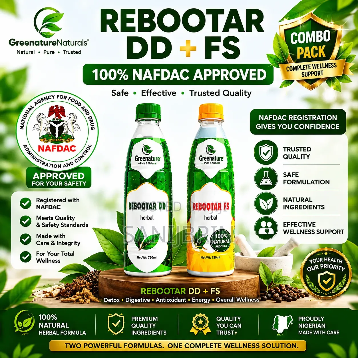 Rebootar Dd + Rebootar Fs Combo - Full Body Detox Immune Shield