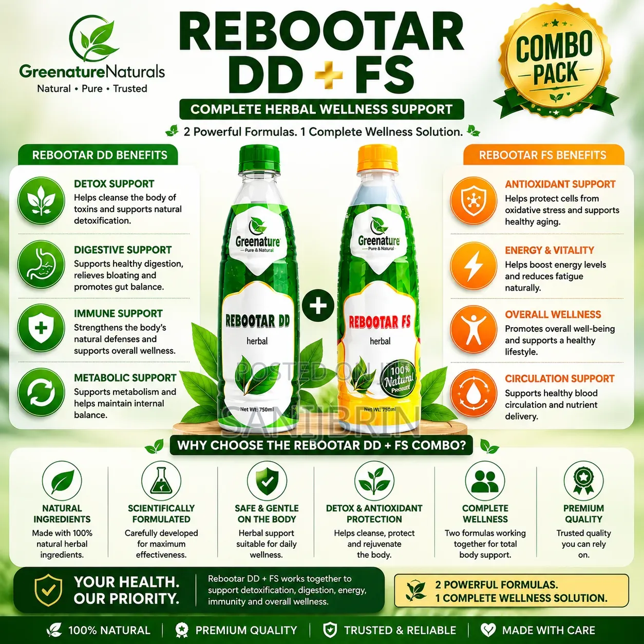 Rebootar Dd + Rebootar Fs Combo - Full Body Detox Immune Shield