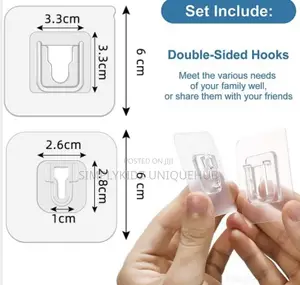 6pcs Double Sided Strong Self-Adhesive Snap Buckle