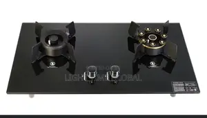 Black Gas Burner Stove Double