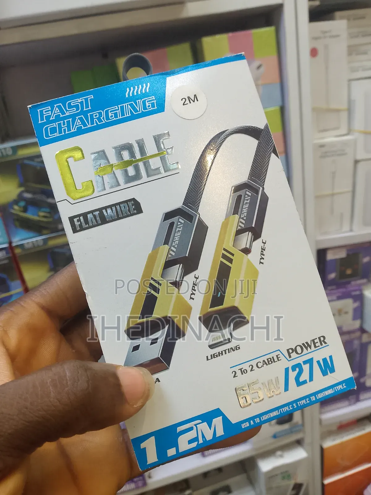 2 in 2 Faster Charging Cable 2meter