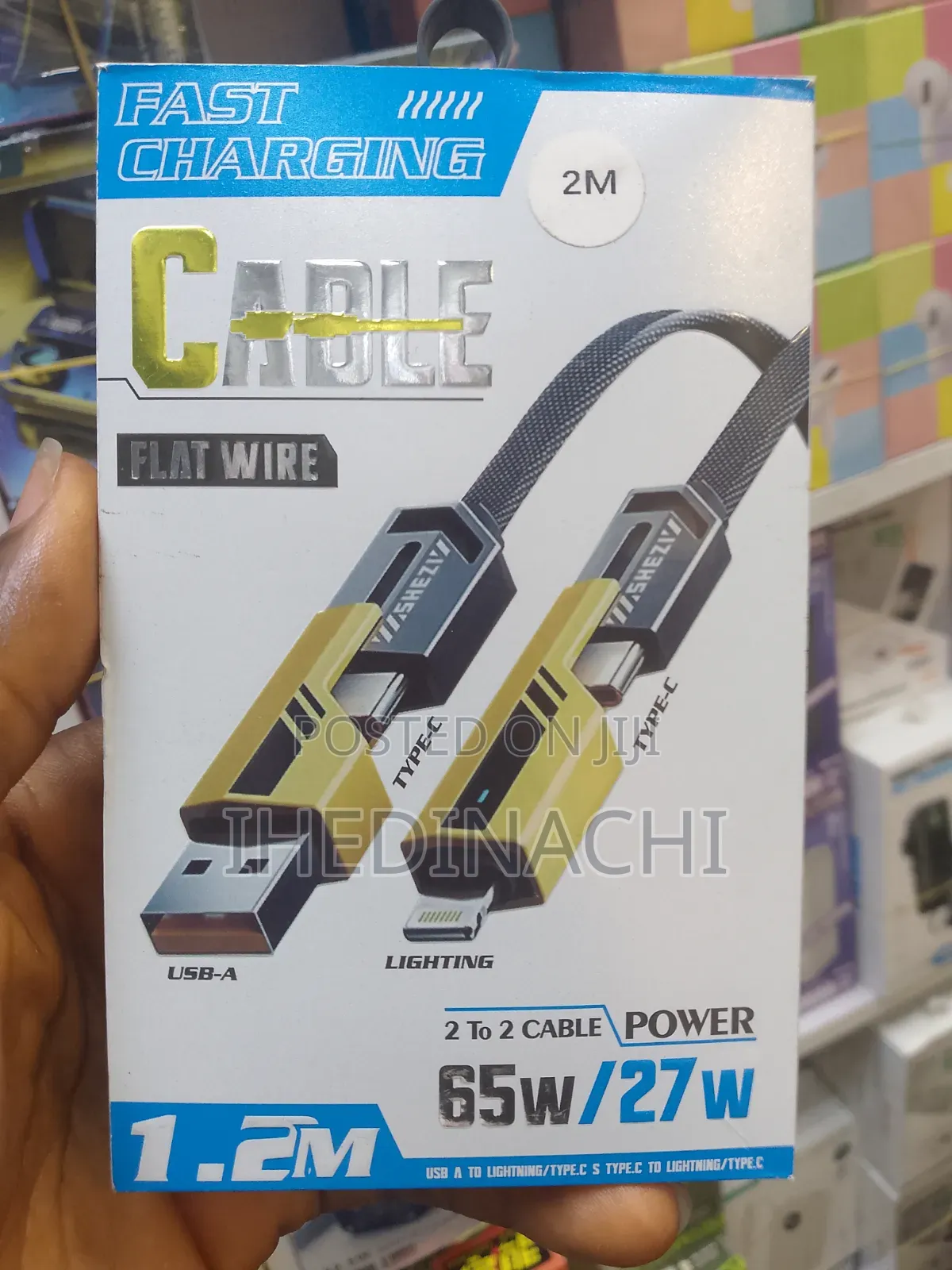 2 in 2 Faster Charging Cable 2meter