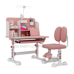 Ergonomic Height-Adjustable Kids' Study Table and Chair Set.