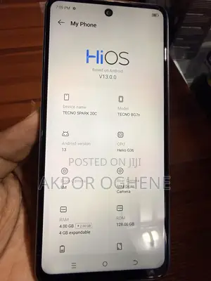 Tecno Spark 20C 128 GB Blue
