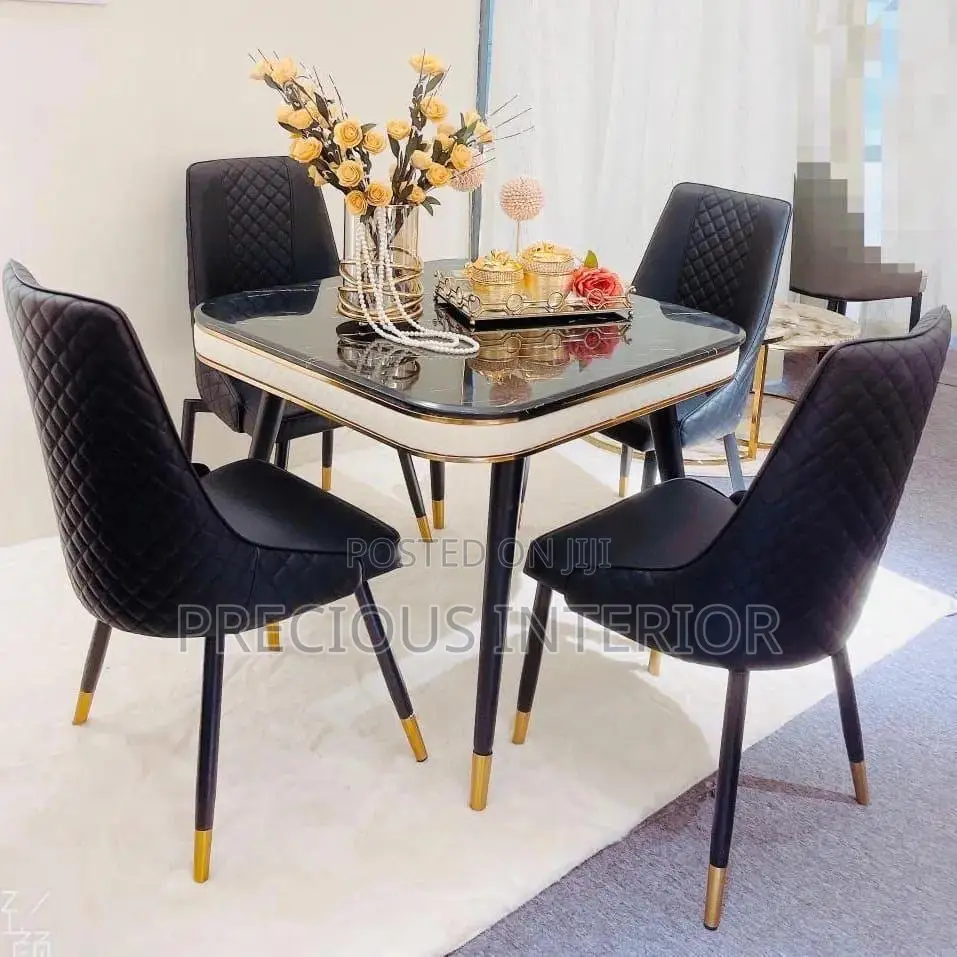 Marble Dining With 4 Chairs