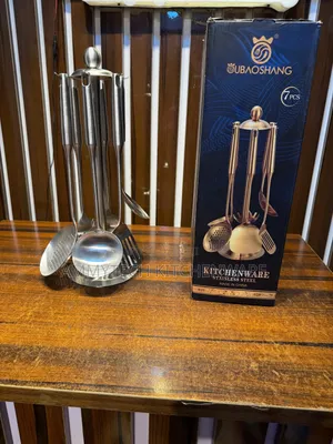 7pcs Silver Stainless Steel Cooking Spoons