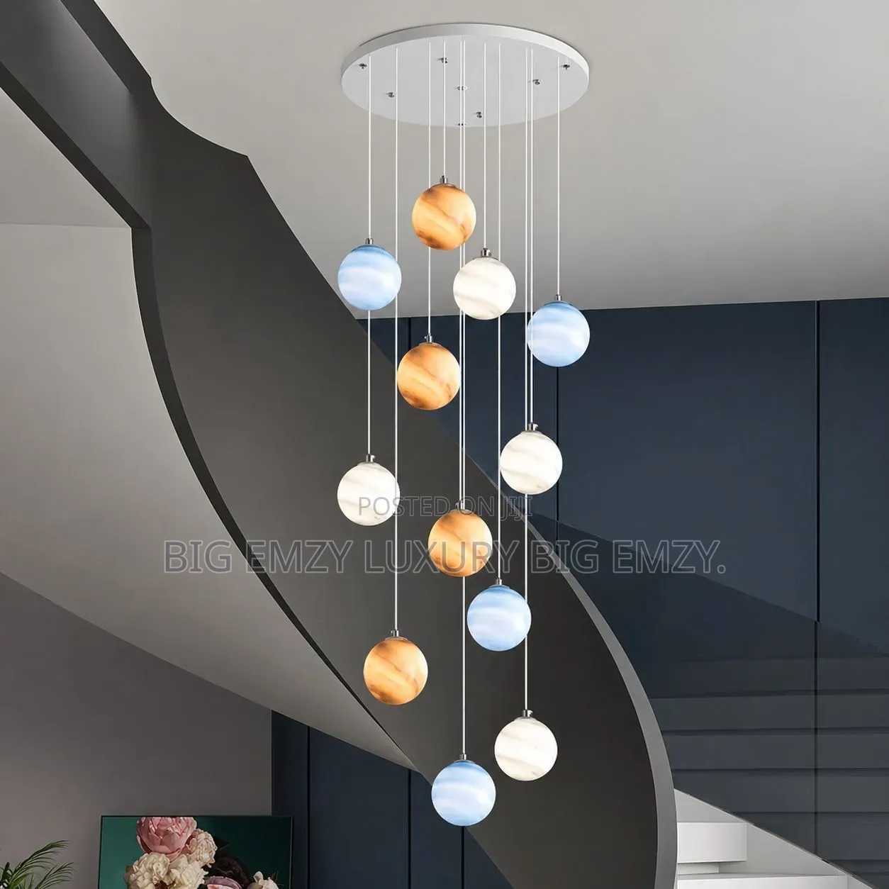 15 Drop Staircase and Living Long Drop Light .