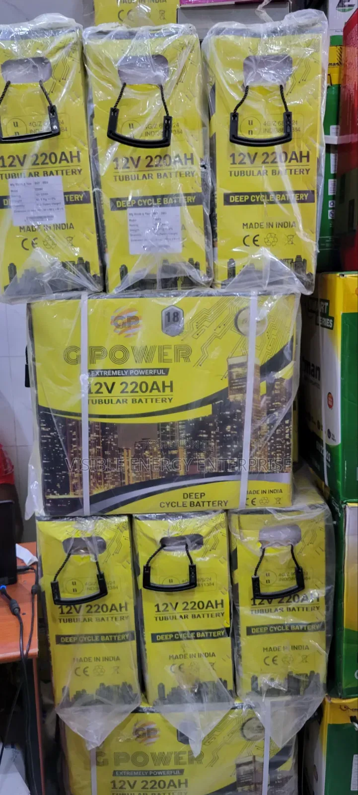 G Power 220ah Tall Tubular Battery