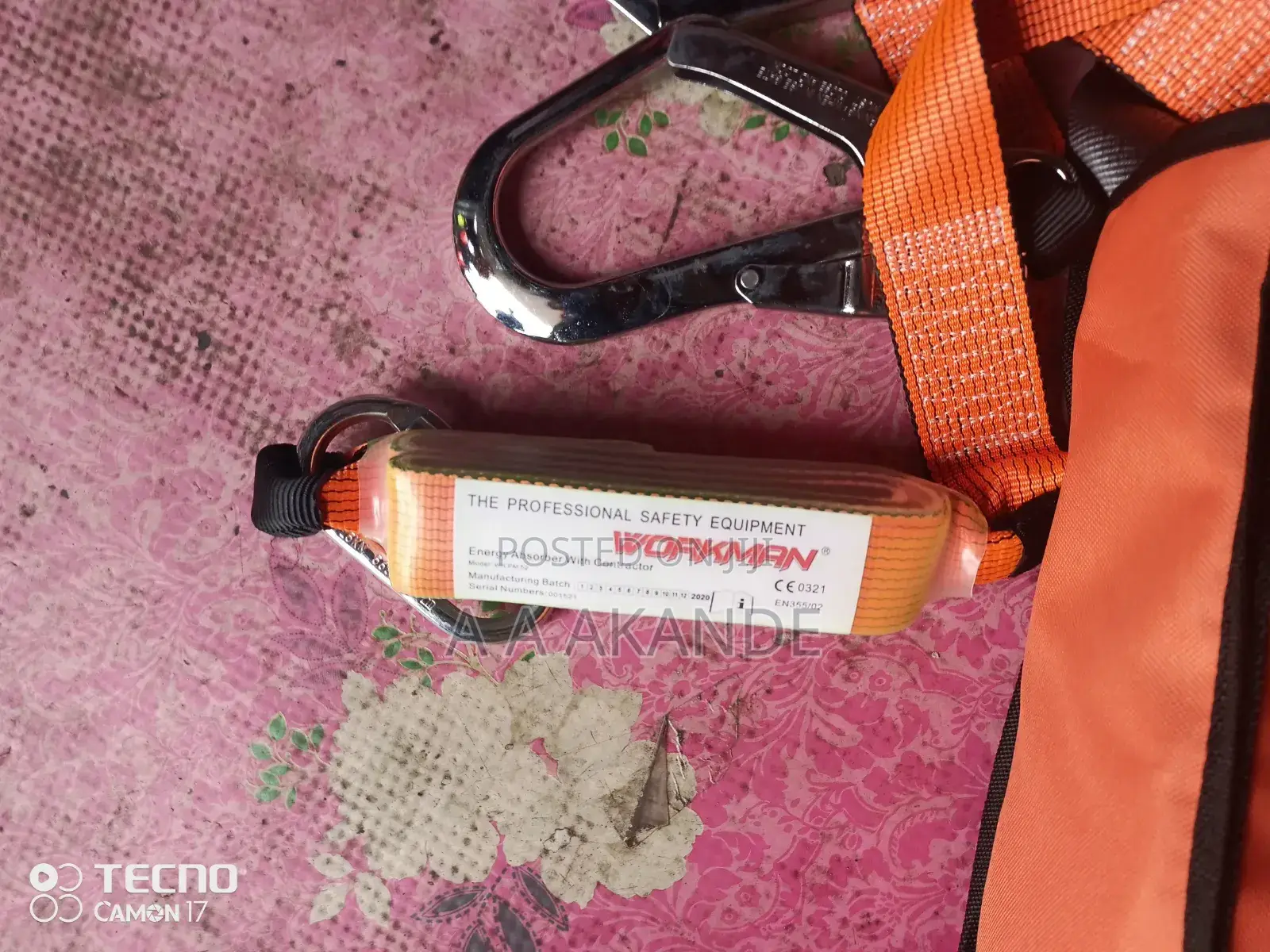Workman Safety Harness Belt Double Hook