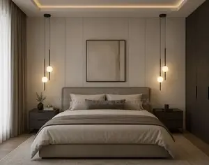 Double Simple Nordic Ball Pendant Light / Bedside