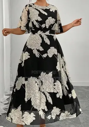 Mid- Year Promo: Brand New Floral Chiffon Dress. Size XXL