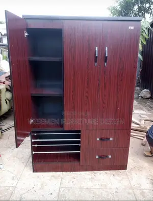 Red Rose 3 Doors Wardrobe With Two Drawers