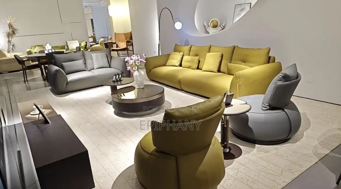 Italian Leather Sofa 3+3+1+1