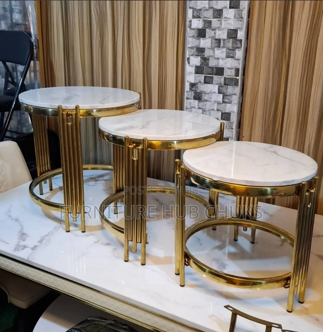 Center Table With Side Stools