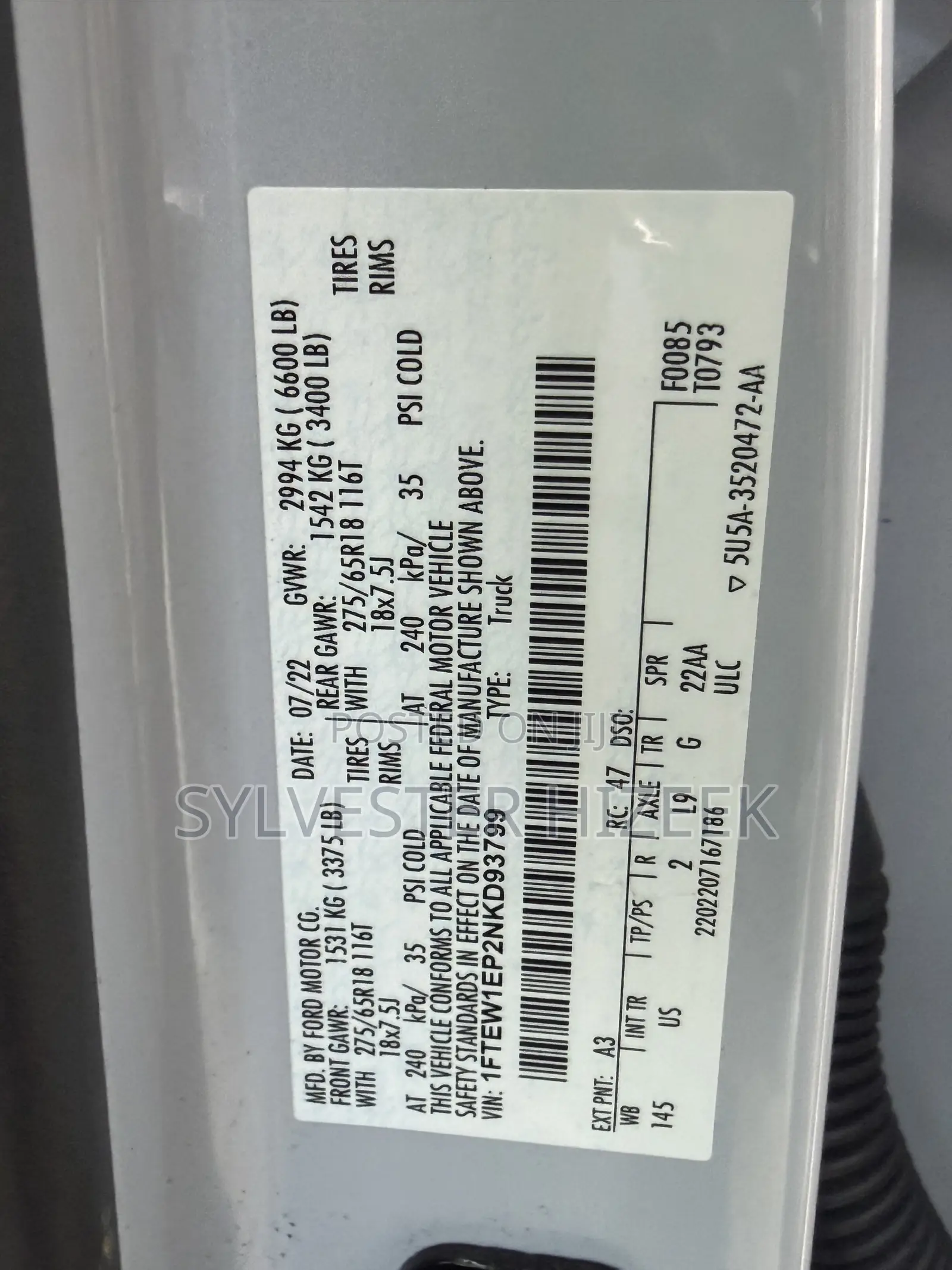 Ford F-150 2022 White