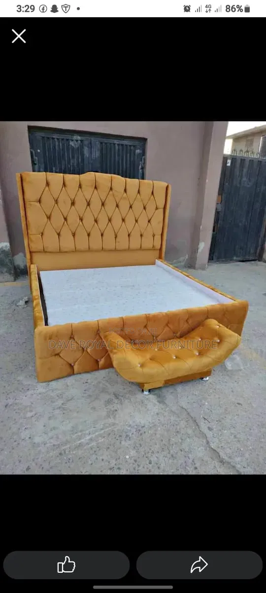 Quality Bed Frame With 2 Bed Side and Footrest