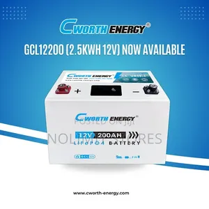 Cworth Energy 12v 200ah Lithium 56 KWH Solar Inverter Compatible
