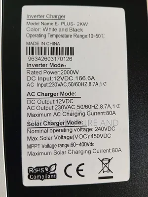2kw 12v Hybrid Inverter (Works Without Battery)