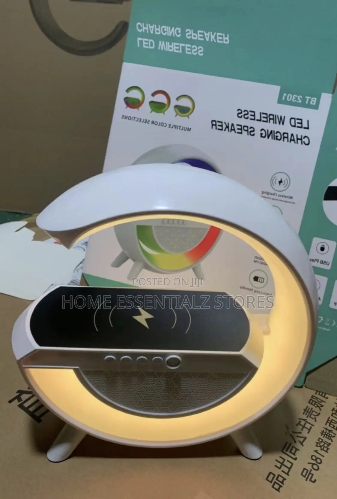 Led Wireless Charging Speaker Lamp - Bluetooth Wireless iPhone Charger