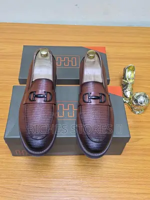 Oggi Quality Metal Buckle Loafers for Menavailable in Black and Brown