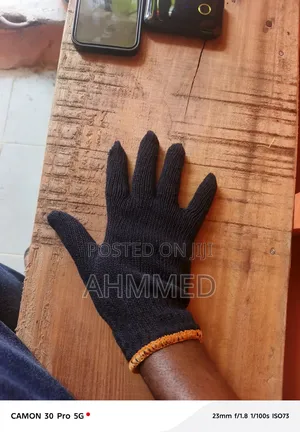 Black Cotton Hand Gloves T