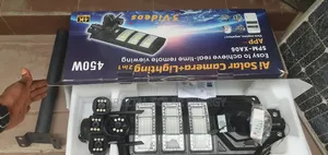3in1 3 Lens View Solar Camera With Street Light 4g With Resolution
