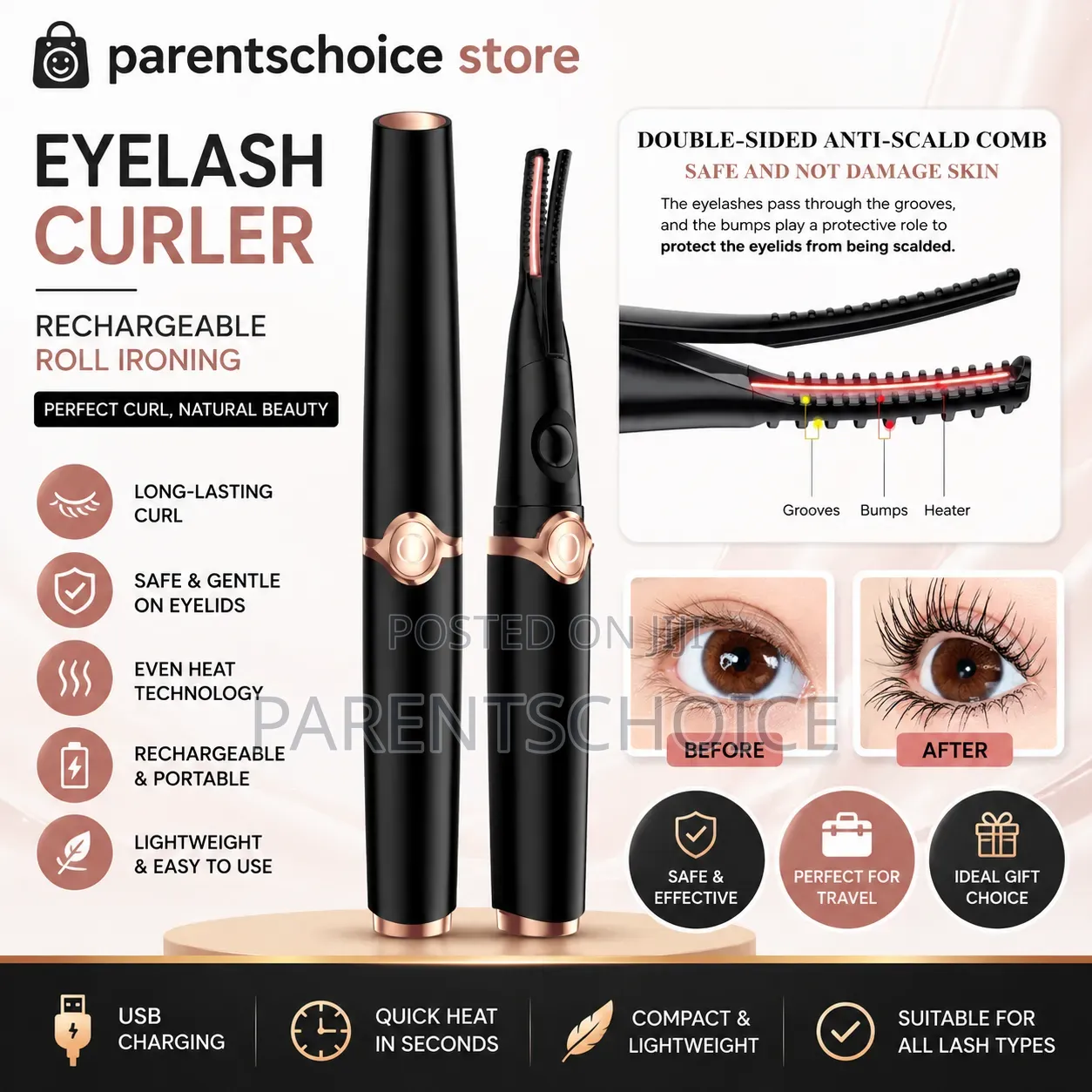 Heated Eyelash Curler Natural Eyelash Curling