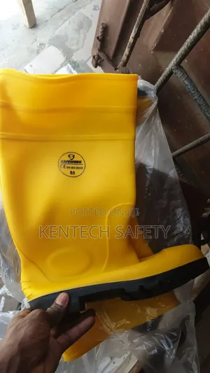 Safety Iron Toe Rain Boots Yellow