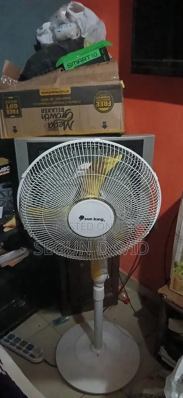 Sunking Solar Package Plus Tv, 5 Lights and Standing Fan