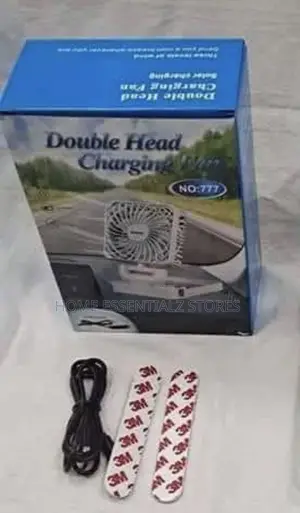 Solar Rechargeable Double Head Table Fan - Rechargeable Solar Fan