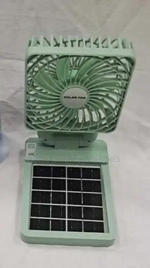 Solar Rechargeable Double Head Table Fan - Rechargeable Solar Fan