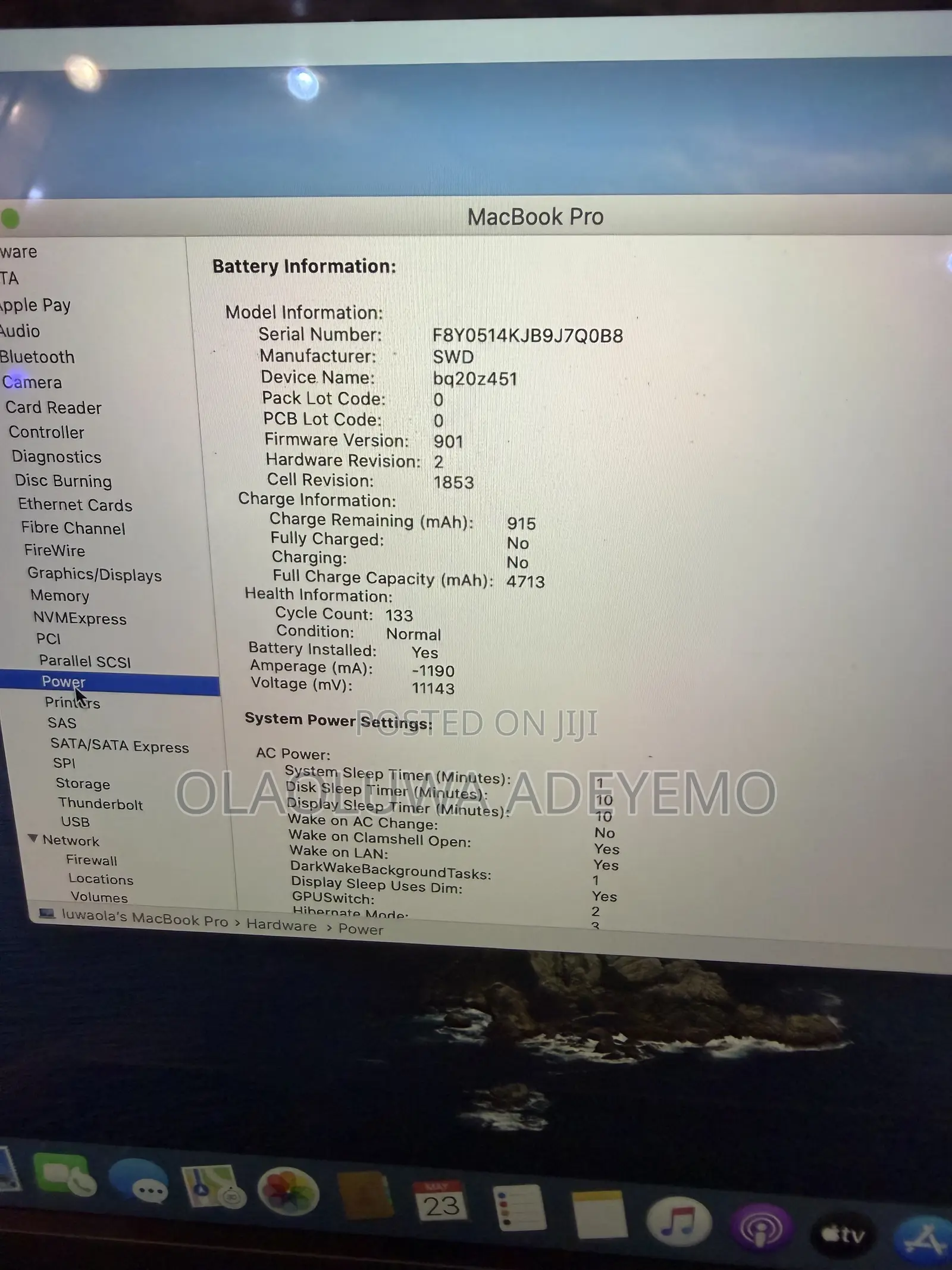 Laptop Apple MacBook Pro 2020 16GB Intel Core i5 SSD 1T