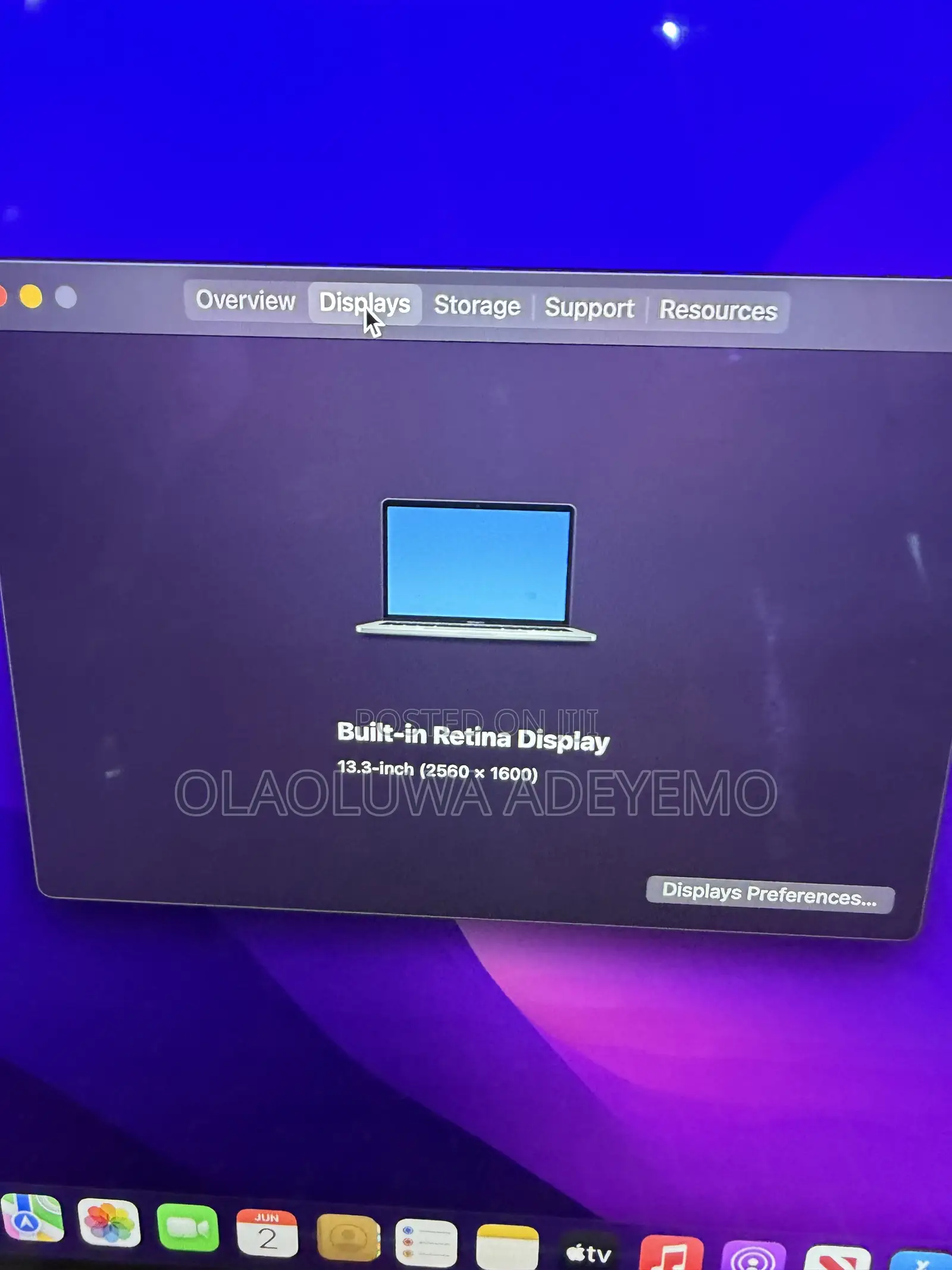 Laptop Apple MacBook Pro 2017 16GB Intel Core i7 SSD 500GB