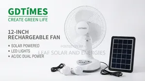 Solar Table Fan 12 Inches