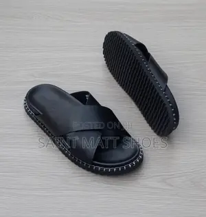 Premium Handmade Men’S Leather Slide Sandals– Stylish and Comfortable