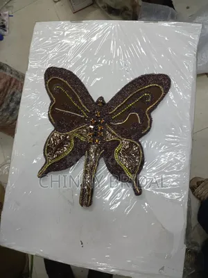 Brown Colour Butterfly Handfan