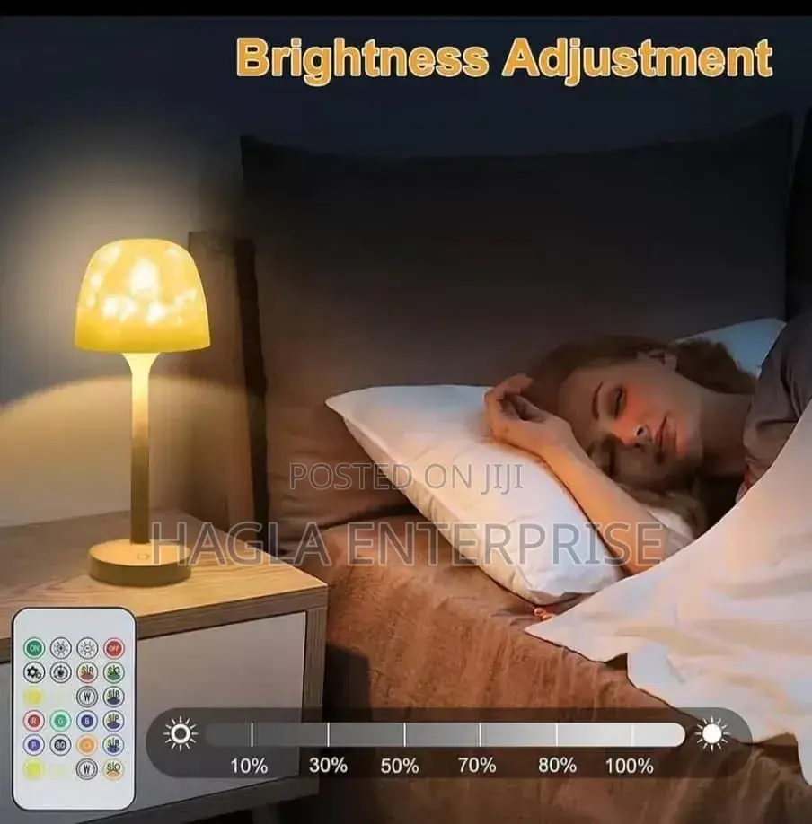 Rechargeable Bedside Bedside Lamp Remote Controlled