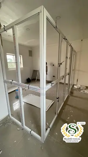 Office Glass Partition With White Aluminum Profile