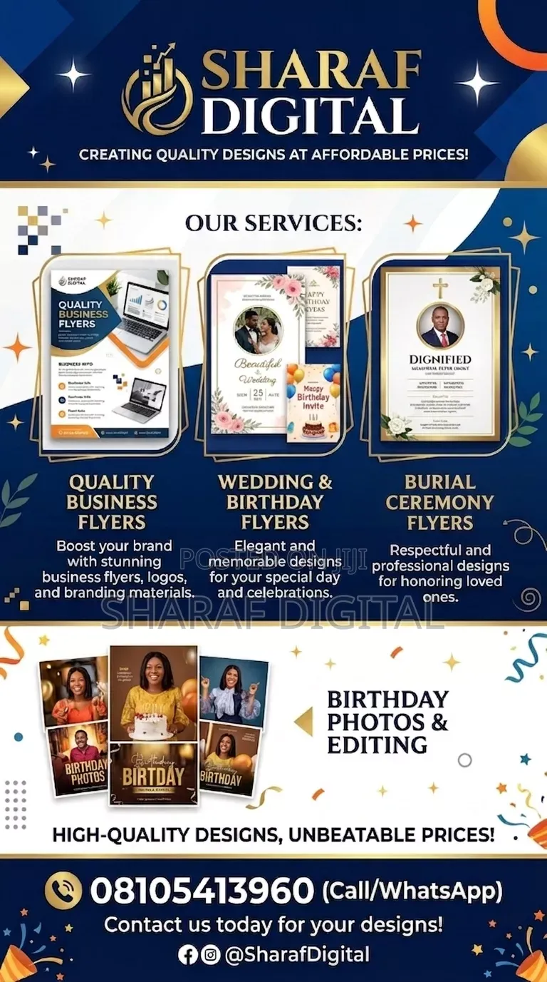 Professional Flyer Design | Business, Birthday Event Graphics