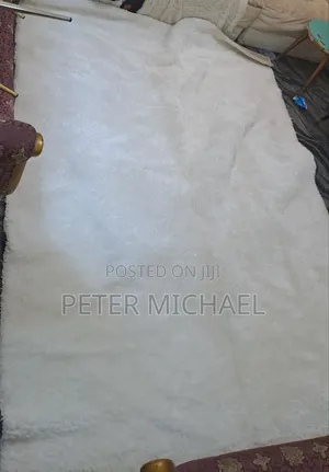 White Fluffy Plush Rug