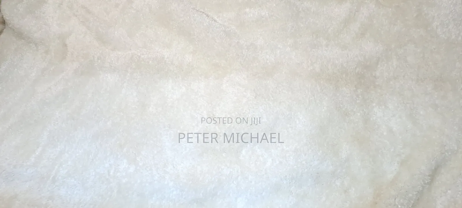 White Fluffy Plush Rug