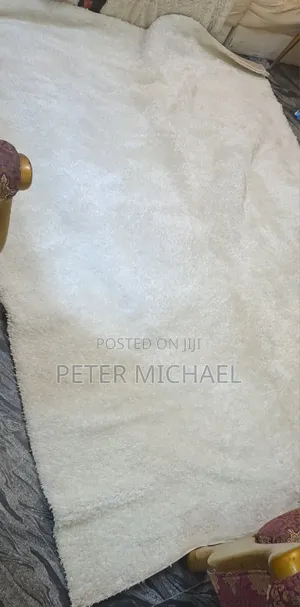 White Fluffy Plush Rug