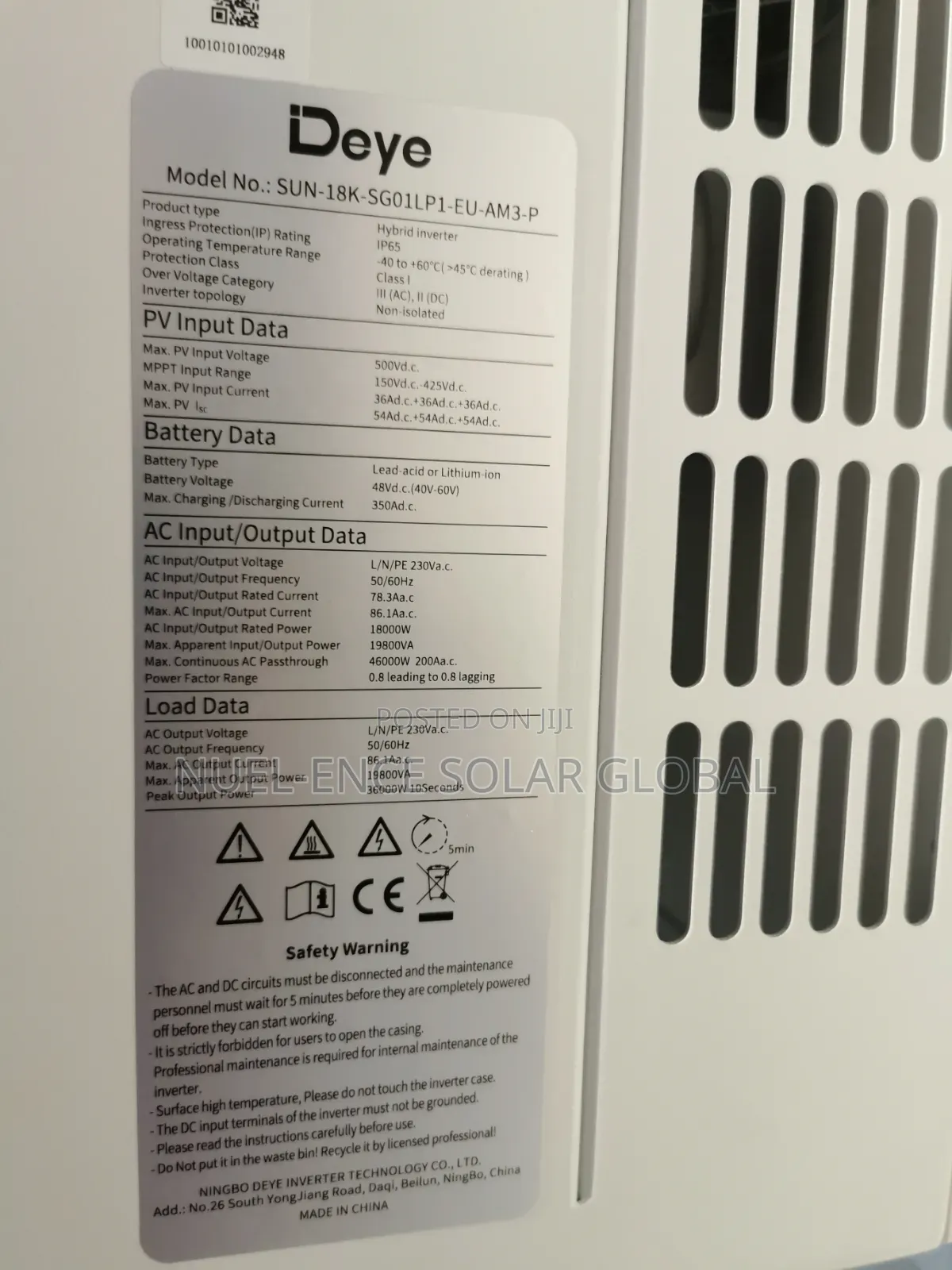 80kw Deye 3phase Inverter Hybrid