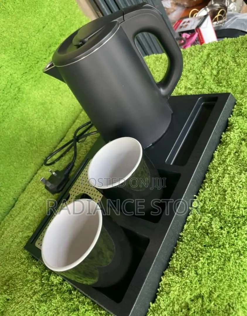 Hotel Kettle/Tray With 2 Cups