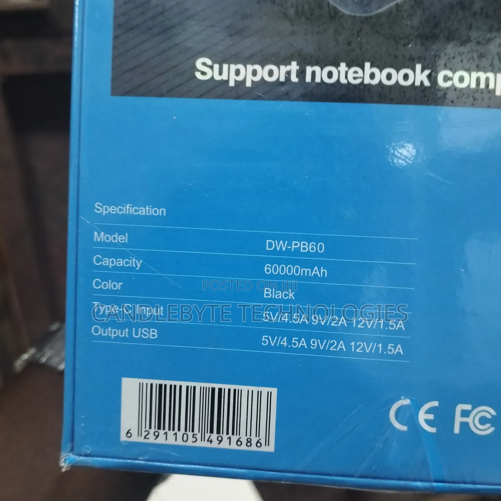 60000mah 100w Laptop Power Bank Type-C