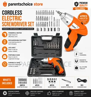 Cordless Electric Screwdriver Set- 47pcs