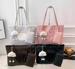 2 in 1 Monogram Tote Bag Set