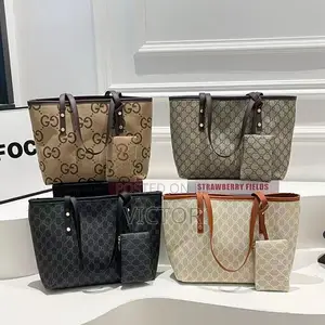 2 in 1 Monogram Tote Bag Set
