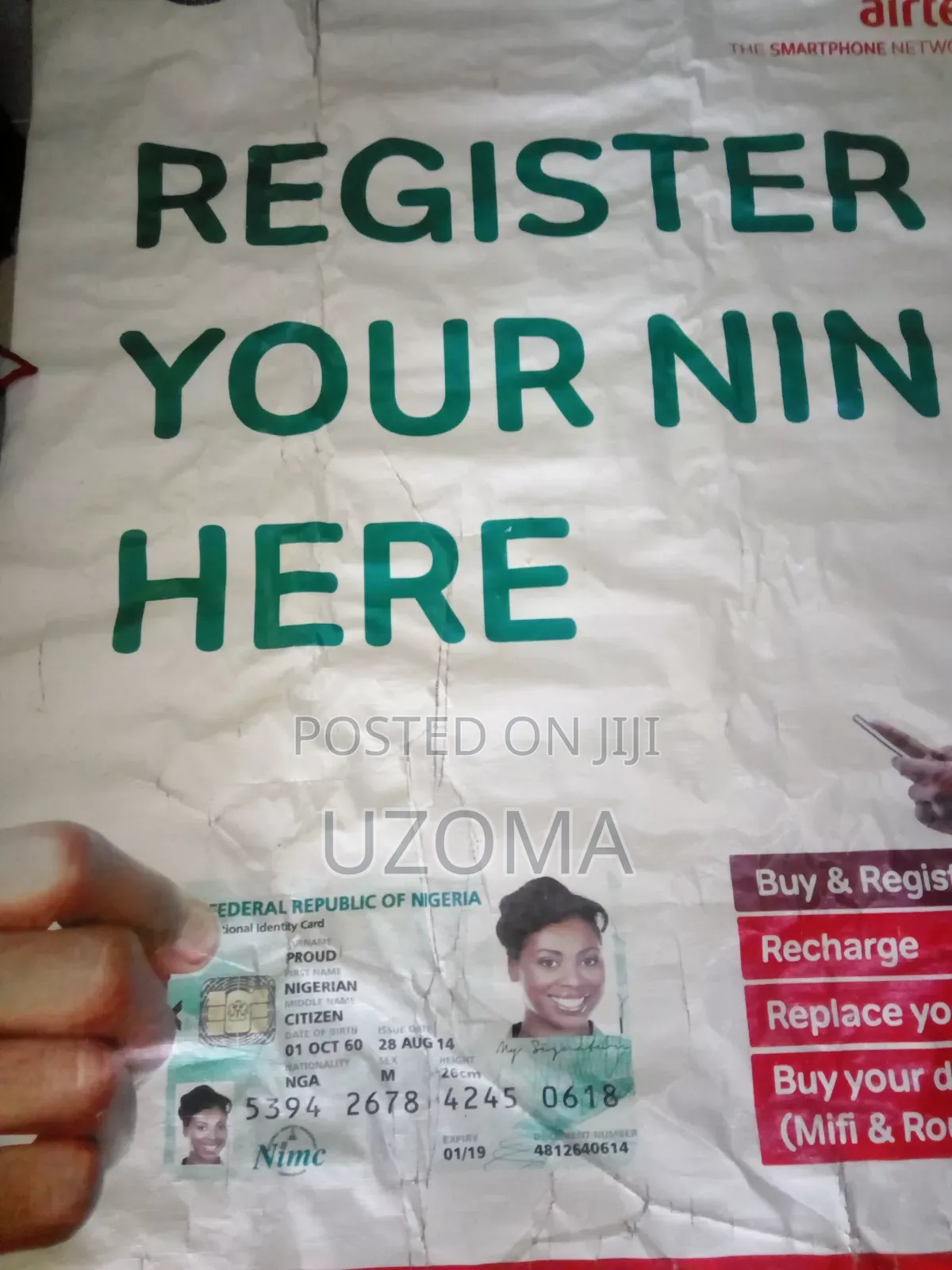 All Network Sim Registration/Nin Services