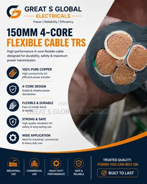 150mm 4-Core Flexible Cable TRS – 100% Pure Copper